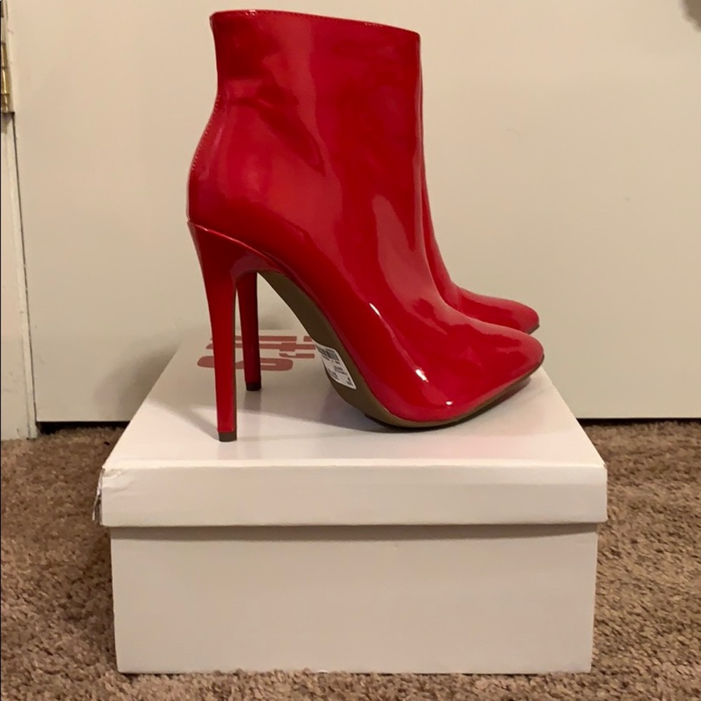 Red Stiletto Booties